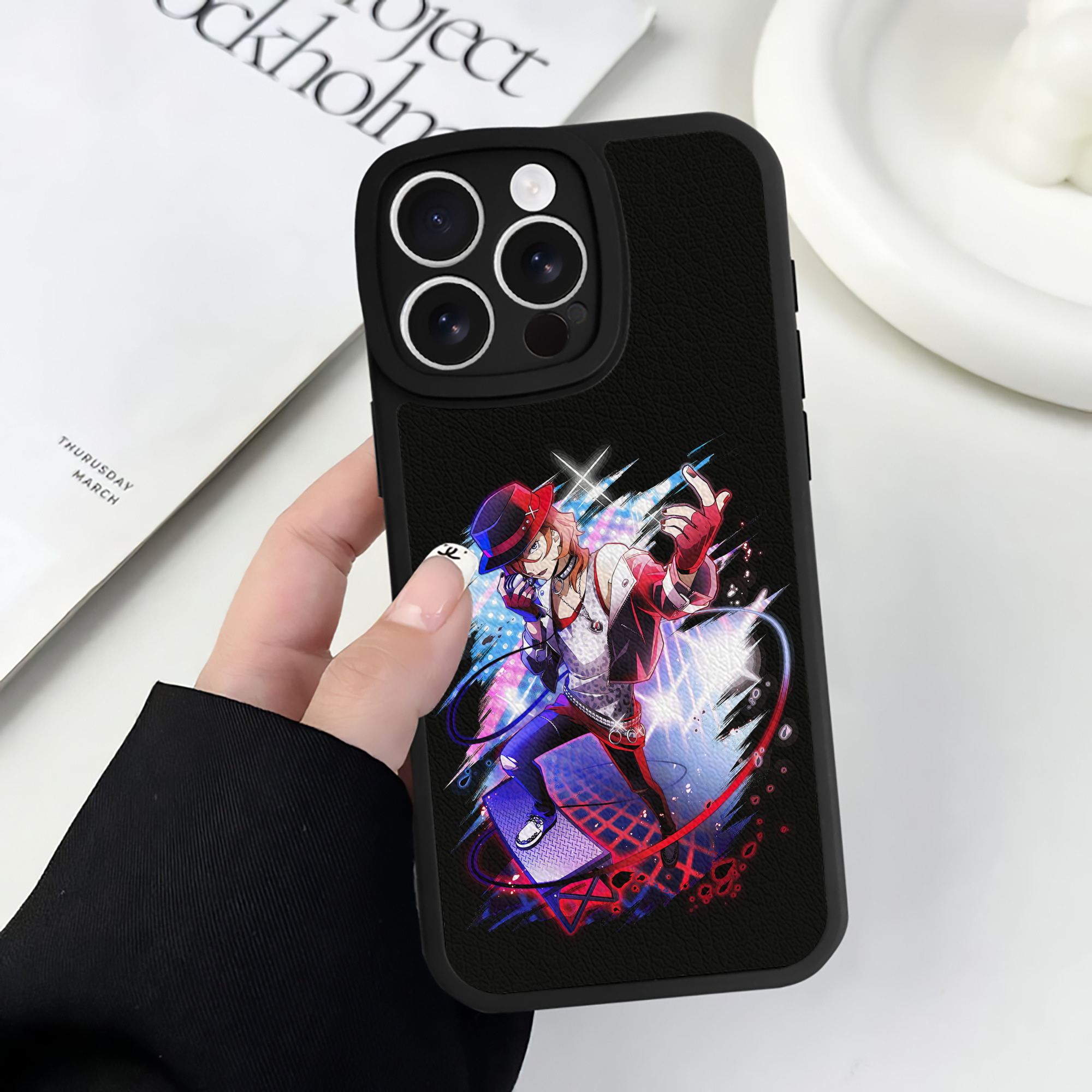 （画像用） 文豪ストレイドッグス Bungo Stray Dogs 【iPhone 16シリーズ対応】シリコンスマホケース（レザー調） 材質：シリコン